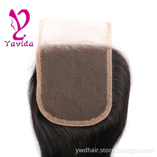 Accept Dropshipping Alibaba Express Hotsale Swiss Lace closure 4*4 / Lace frontal 13*4 with Indian Hair
